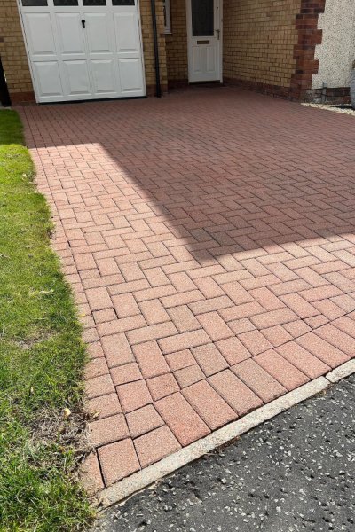driveway cleaned after